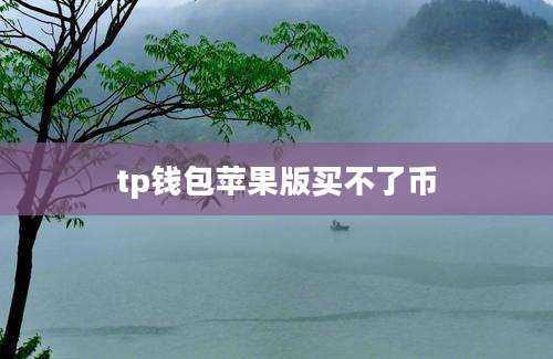 tp钱包苹果版买不了币
