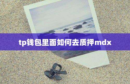 tp钱包里面如何去质押mdx